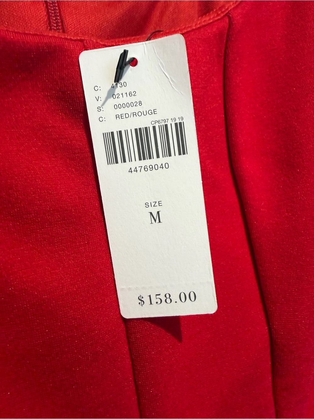 Anthropologie Bailey 44 Red Fit-and-Flare Midi Dress with Scoop Neck size medium - Picture 4 of 5